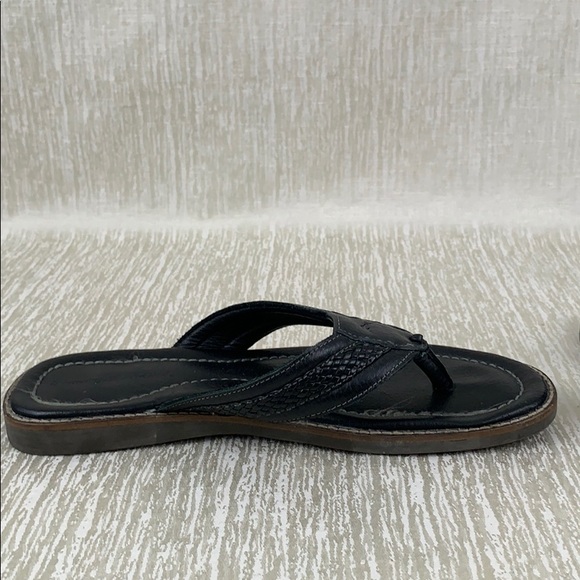 TOMMY BAHAMA MEN’S BLACK LEATHER SANDALS SIZE 11 - Picture 7 of 9